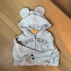 H&M Disney Mickey Mouse Ears Hooded Zip Sweatshirt for Kids